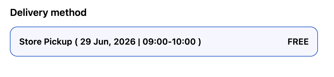 Carrier-calculated shipping rate name with resolved date and time variables at checkout
