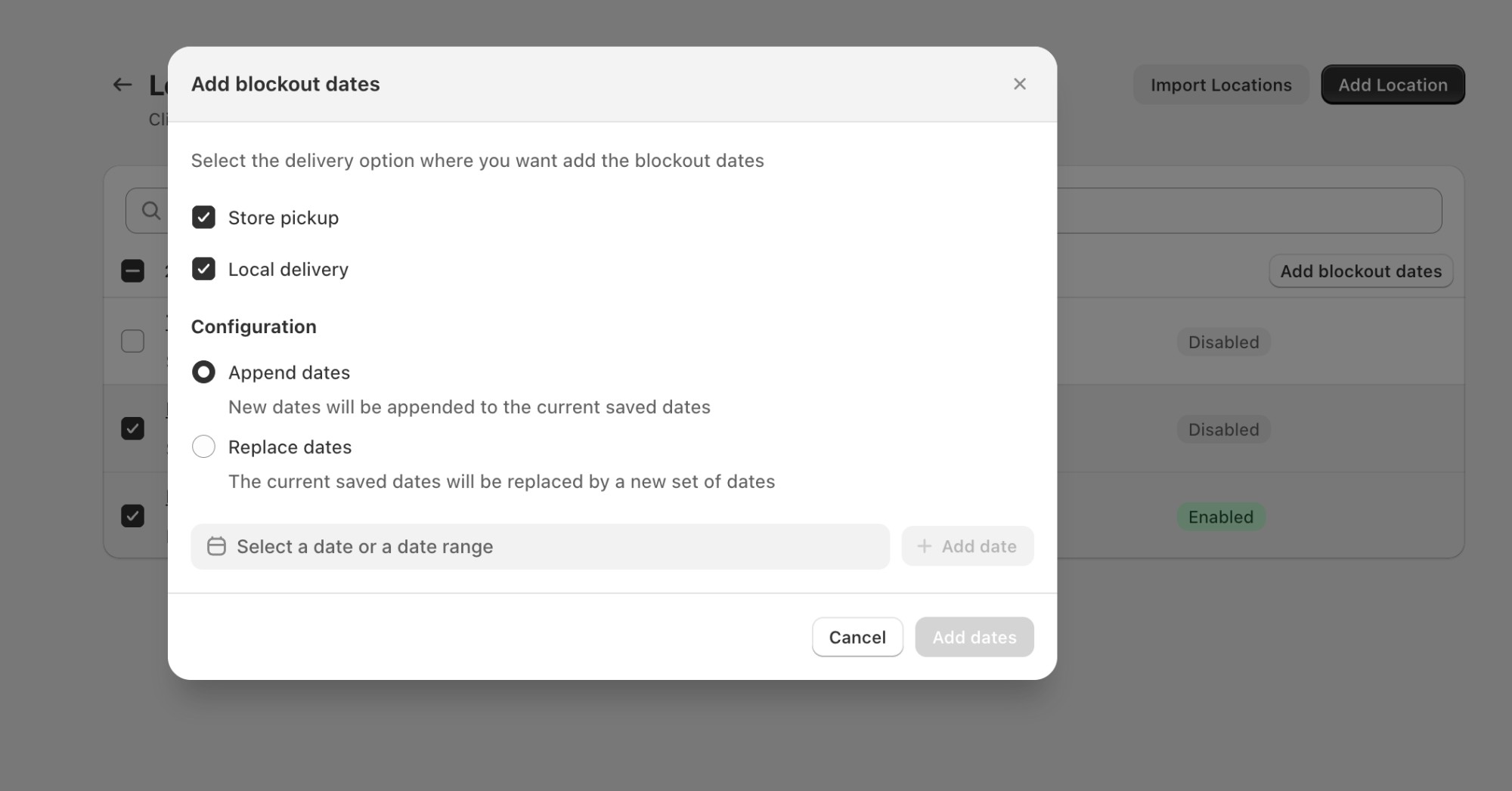 Automated production reports showing upcoming pickup and delivery workload