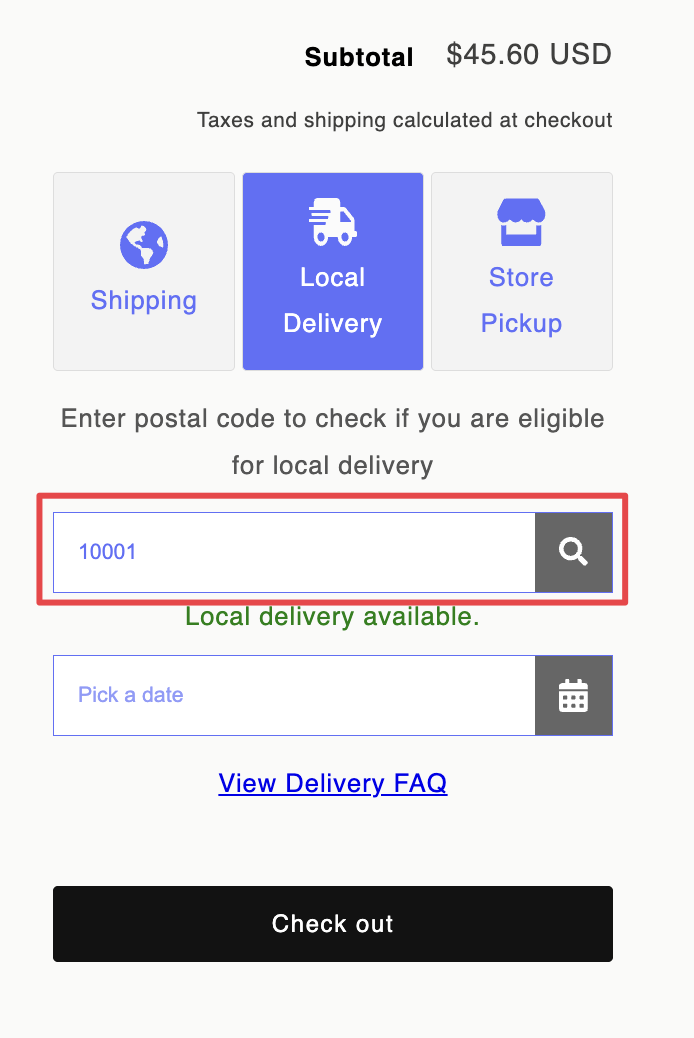 Customized input fields with applied styling and brand colors